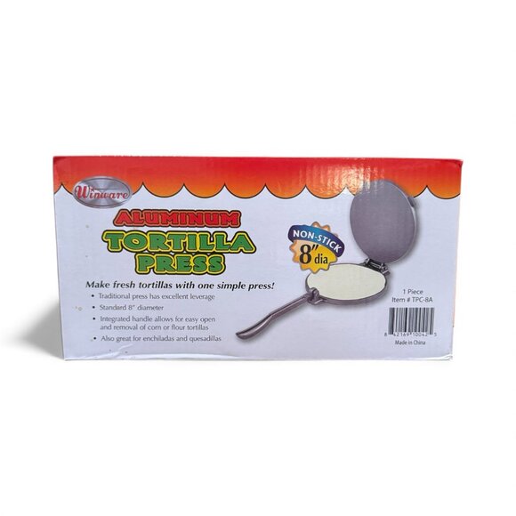 Winware Aluminum Non-Stick 8" Tortilla Press - NEW - Picture 3 of 4